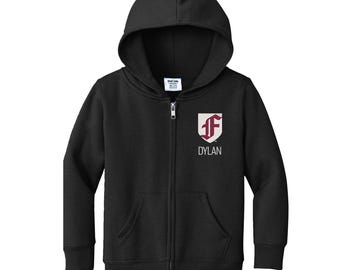 Personalized Fordham University Toddler Sweatshirt | Official NCAA Kids Full Zip | Custom Embroidered Name | College Gift