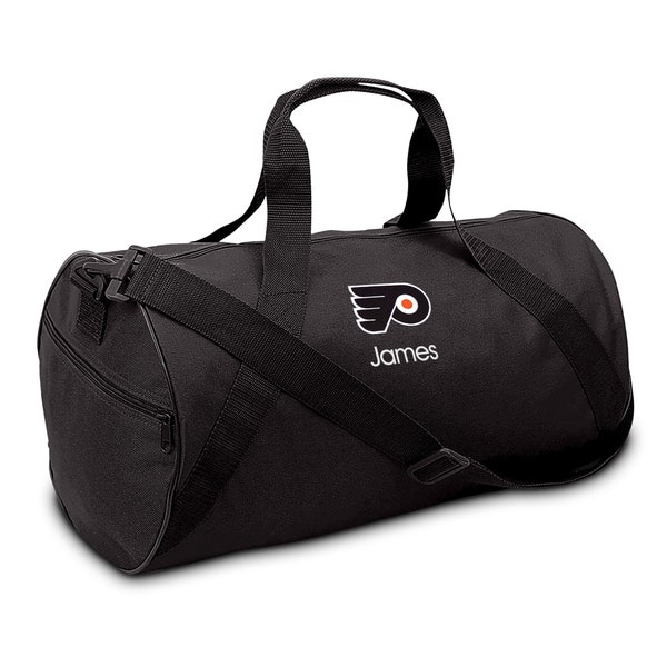 Personalized Youth Duffel Bag - Embroidered NHL Philadelphia Flyers Travel Bag with Name - Perfect for Any Outing - Black
