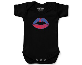 New York Rangers Lips Graphic Baby Bodysuit | Official NHL Licensed Infant Bodysuit