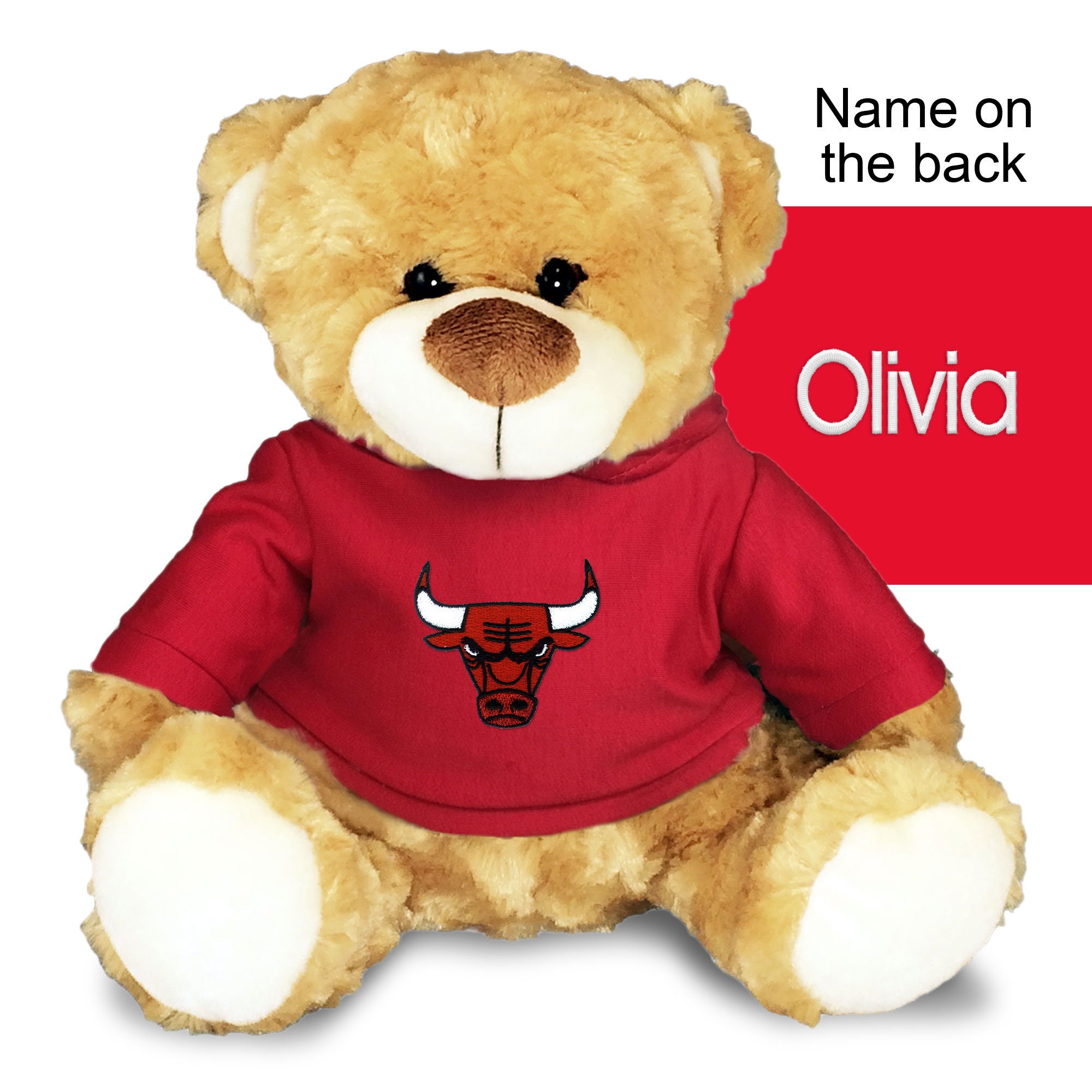 Personalized Plush Teddy Bear NBA Chicago Bulls Adorable Plush Stuffed Toy Bear Perfect for Cuddling at Nap Time Etsy