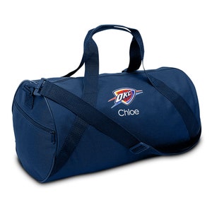 Personalized Youth Duffel Bag - Embroidered NBA Oklahoma City Thunder Travel Bag with Name, Perfect for Any Outing