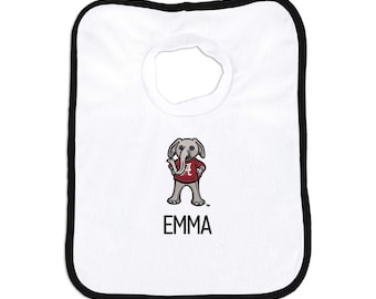 Alabama Crimson Tide "Big Al" Personalized Baby Pullover Bib - Officially NCAA Licensed!