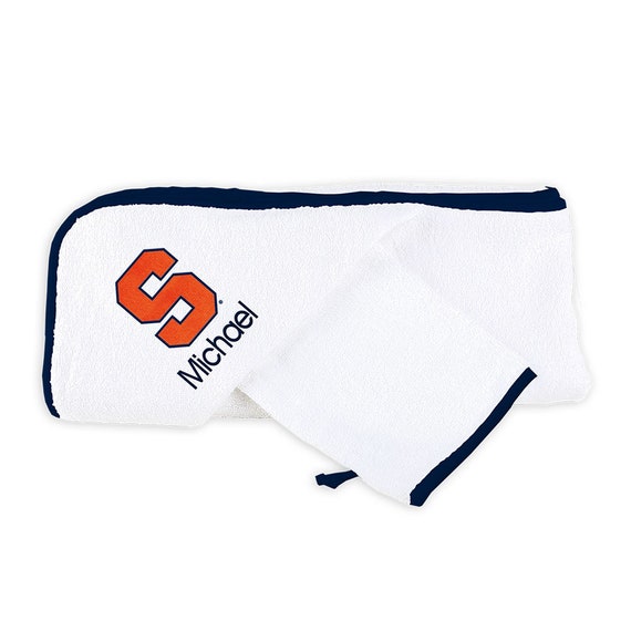 Personalized Baby Hooded Towel Set 100% Cotton Terry NCAA 