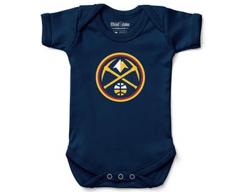 Denver Nuggets Baby Bodysuit - NBA Navy & Gold Infant Apparel - Basketball Newborn Gift
