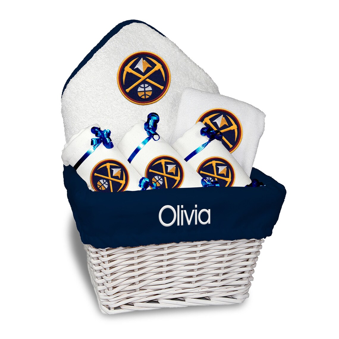 Personalized NBA Denver Nuggets Baby Gift Basket Bibs Burp Etsy UK