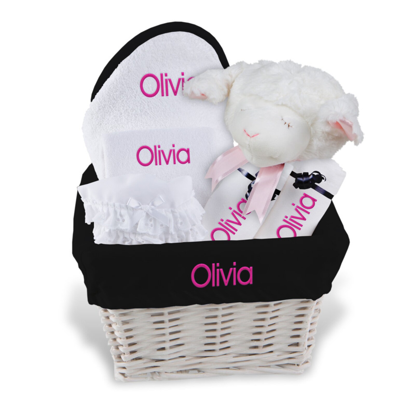 Personalized Baby Gift Basket Baby Girl Gift Basket Bib 2 Etsy