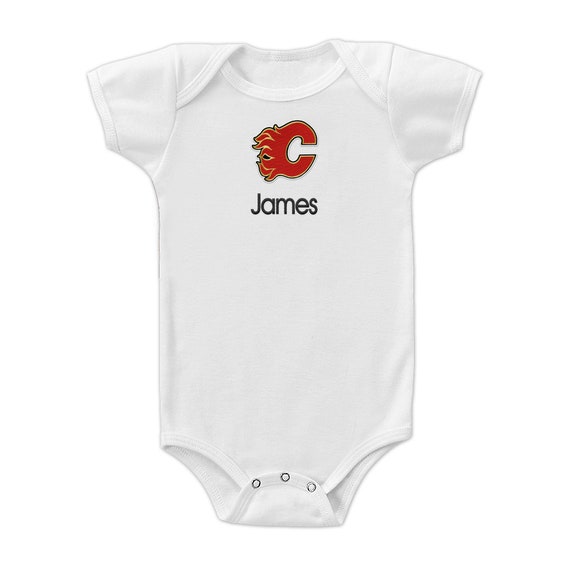 thumbnail image 2 of Calgary Flames Newborn 3-Piece Creeper Set | Size 0-3 Months | 100% Cotton Team Outfit For Baby 2 of 11