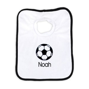 Personalized Baby Boy Bib with Soccer Ball