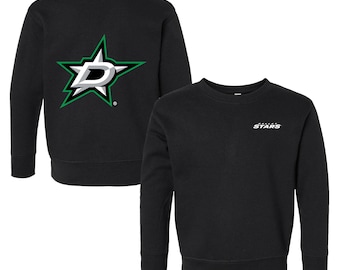 Dallas Stars Toddler Crewneck Sweatshirt - NHL Hockey Kids Apparel - Green & Black Team Spirit Wear