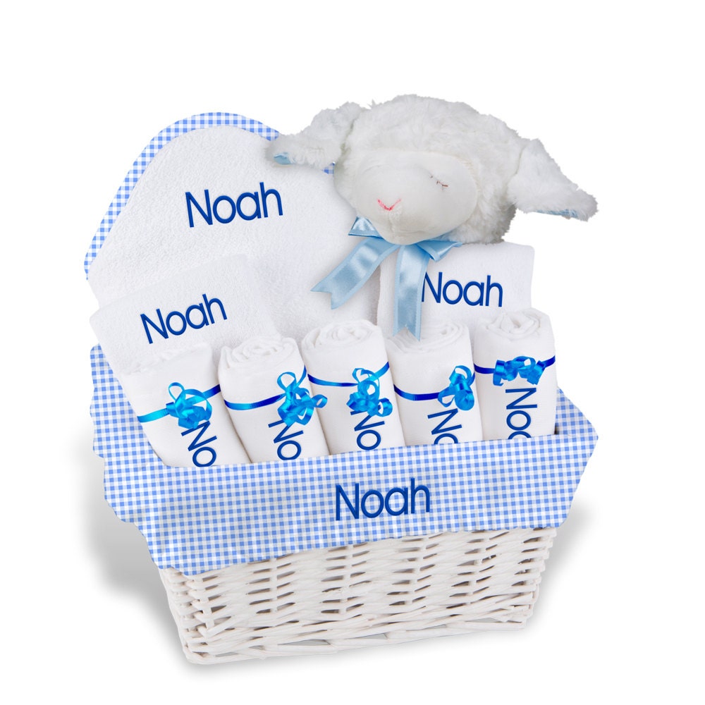 Newborn & Infant White Golden State Warriors Personalized Large Gift Basket