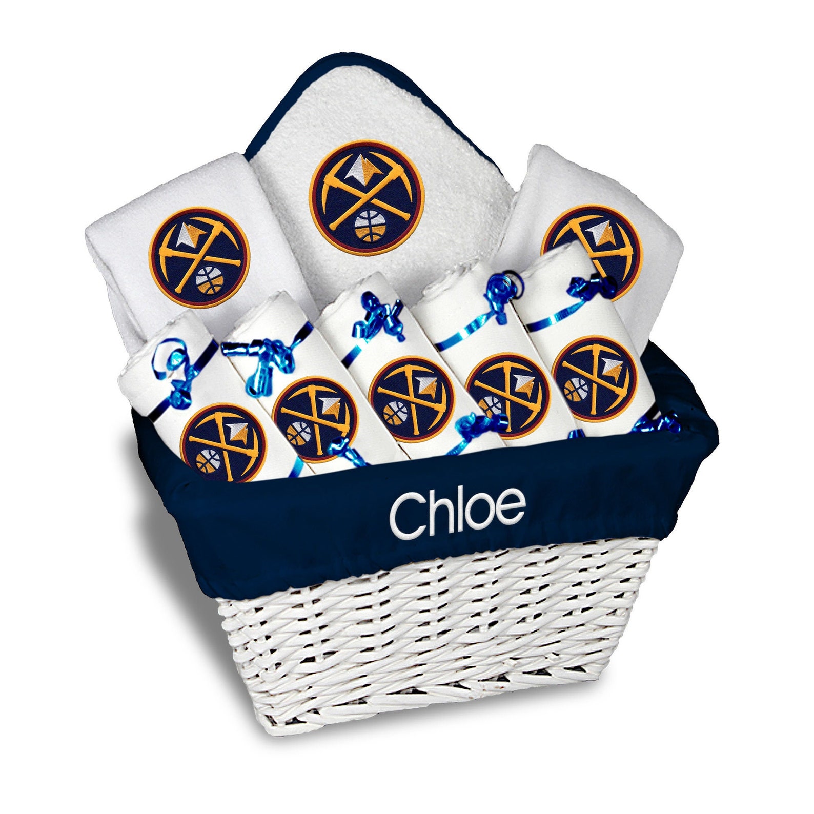 Personalized NBA Denver Nuggets Baby Gift Basket Bibs Burp Etsy UK