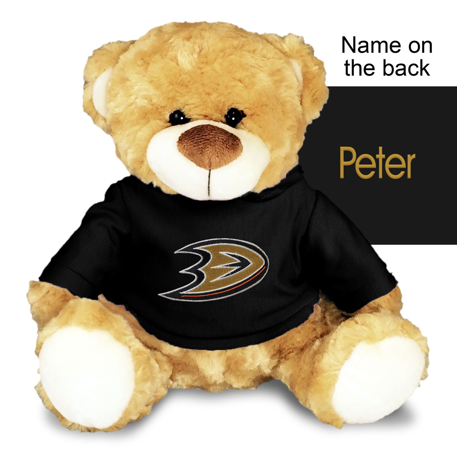 Personalized NHL Anaheim Ducks 10 Plush Bear Black Etsy