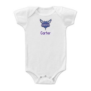 Personalized NBA Charlotte Hornets Baby Bodysuit