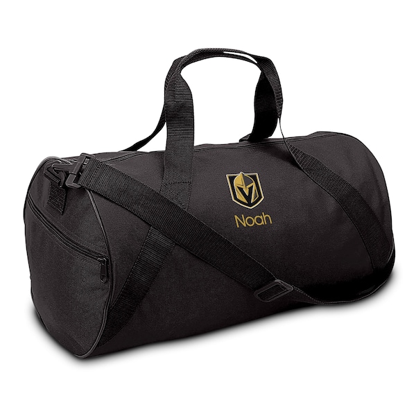 Personalized Youth Duffel Bag - Embroidered NHL Vegas Golden Knights Travel Bag with Name - Perfect for Any Outing - Black