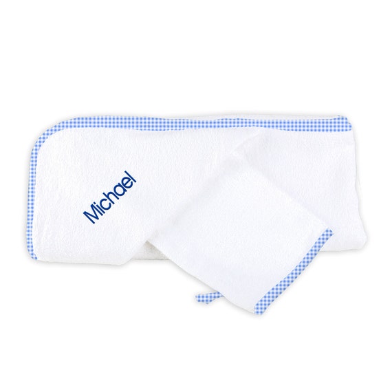 Personalized Baby Hooded Towel Set 100% Cotton Terry NCAA 