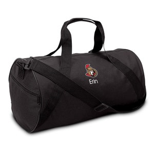 Personalized Youth Duffel Bag - Embroidered NHL Ottawa Senators Travel Bag with Name - Perfect for Any Outing – Black
