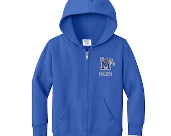 Personalized University of Memphis Toddler Sweatshirt | Official NCAA Kids Full Zip | Custom Embroidered Name | College Gift