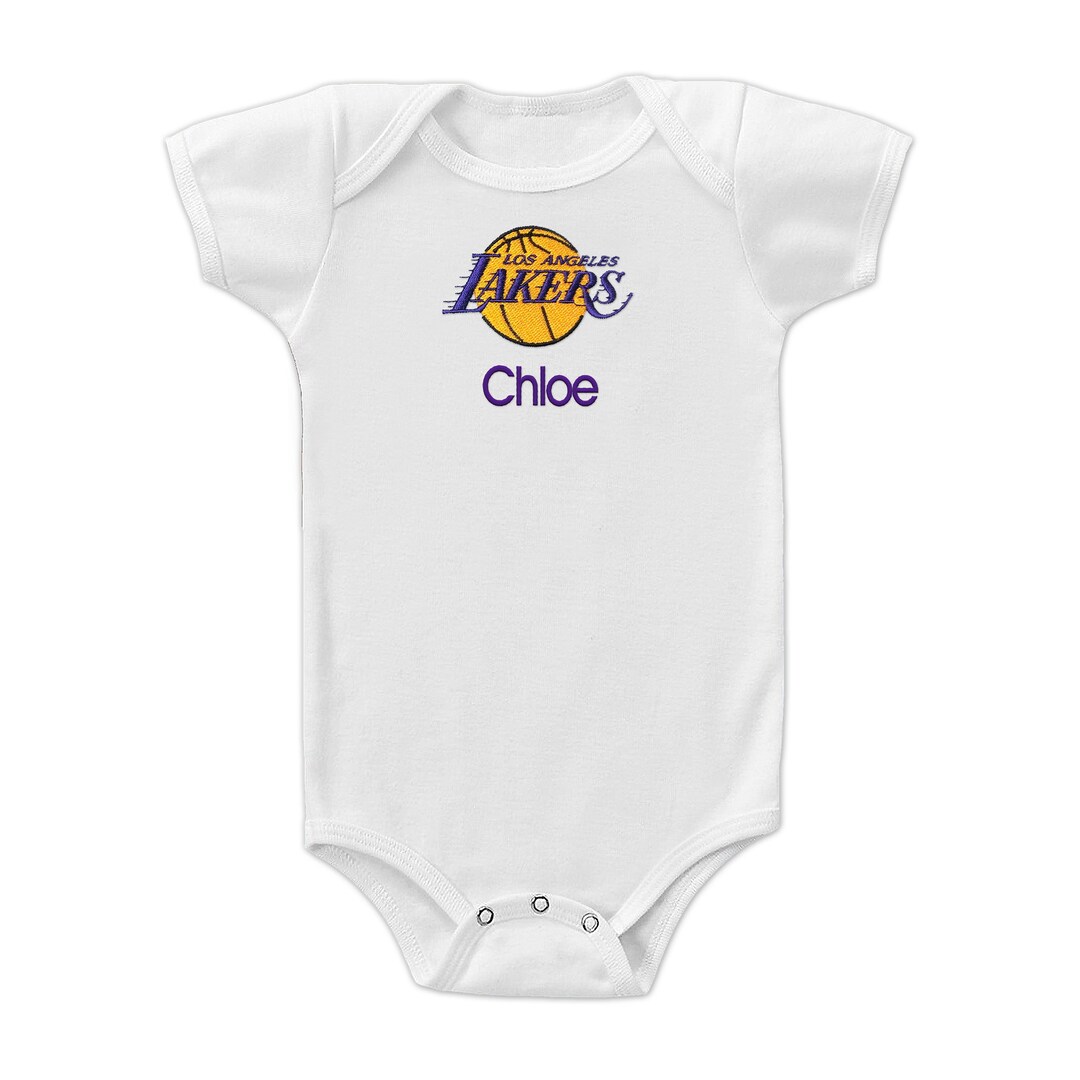 Personalized NBA Los Angeles Lakers Baby Bodysuit, LA Lakers, Staple