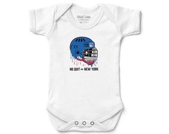 New York Rangers Drippy Helmet Graphic Baby Bodysuit | Official NHL Licensed Infant Bodysuit