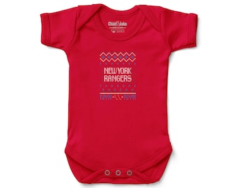 New York Rangers Christmas Graphic Baby Bodysuit | Official NHL Licensed Infant Bodysuit
