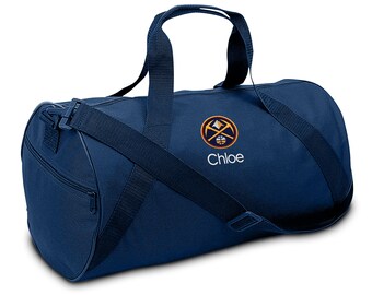 Personalized Youth Duffel Bag - Embroidered NBA Denver Nuggets Travel Bag with Name, Perfect for Any Outing