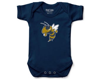 Georgia Tech Yellow Jackets "Buzz" Logo Baby Bodysuit | Official NCAA Licensed Infant Bodysuit