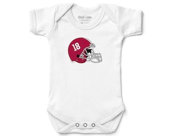 Alabama Crimson Tide Helmet Logo Baby Bodysuit | Official NCAA Licensed Infant Bodysuit