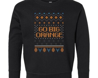 Tennessee Volunteers Ugly Christmas Crewneck Sweatshirt - Vols Holiday Pullover - Toddler Sizes 2T-4T - Vols Fan Gear