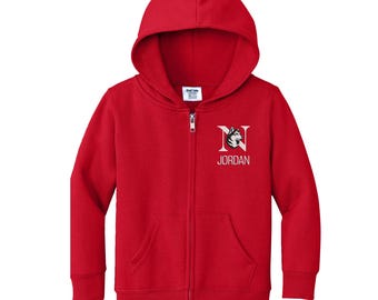 Personalized Northeastern University Toddler Sweatshirt | Official NCAA Kids Full Zip | Custom Embroidered Name | College Gift