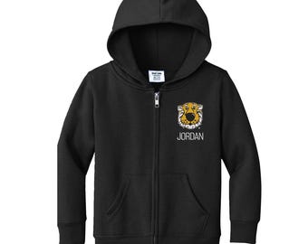 Personalized Missouri Tigers "Mascot" Toddler Sweatshirt | Official NCAA Kids Full Zip | Custom Embroidered Name | College Gift