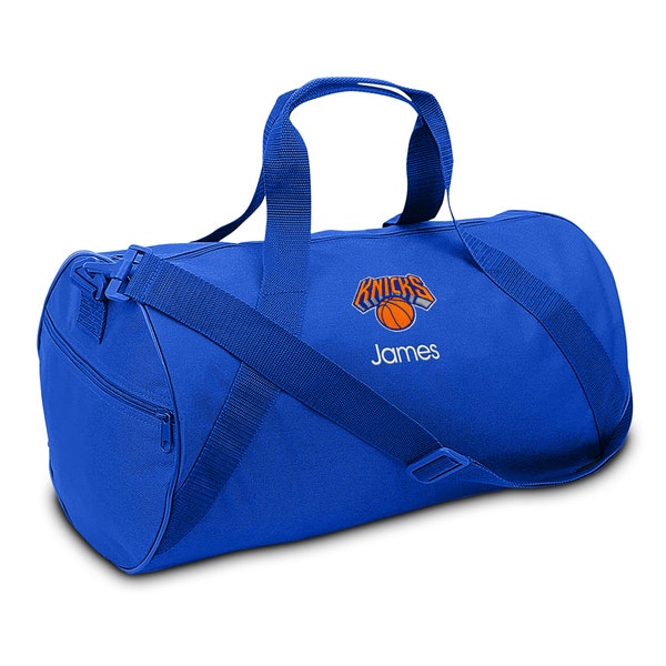 Personalized Youth Duffel Bag - Embroidered NBA New York Knicks Travel Bag with Name, Perfect for Any Outing