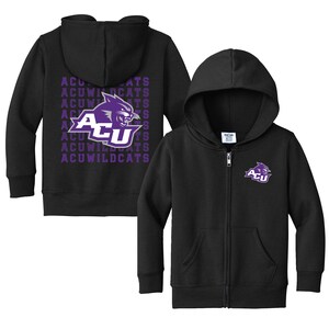 Abilene Christian Wildcats Baby Toddler Full Zip Hoodie - ACU Sweatshirt - Infant Sizes 6M-4T - Future Wildcat Fan Gear