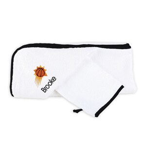 Personalized NBA Phoenix Suns Baby Hooded Towel Set