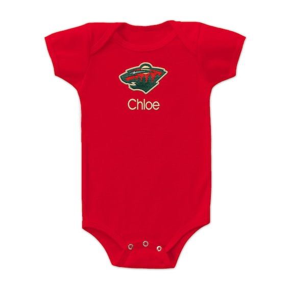 Personalized NHL Minnesota Wild Baby Bodysuit Bodysuit With Snap