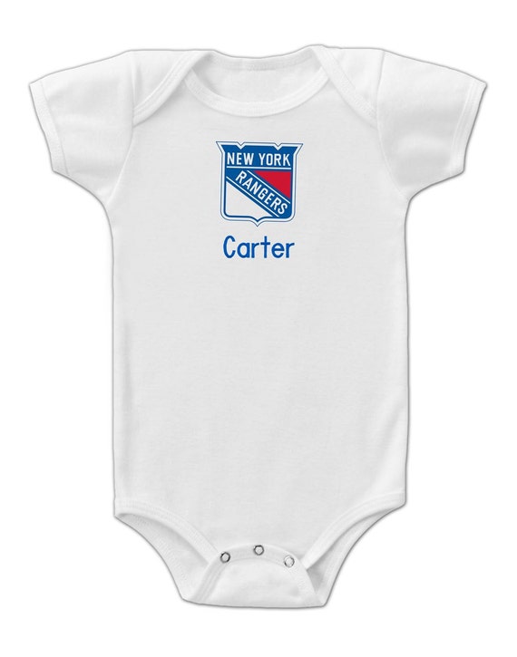 Personalized New York Rangers Gerber Baby Onesie® Cotton Custom Bodysuit