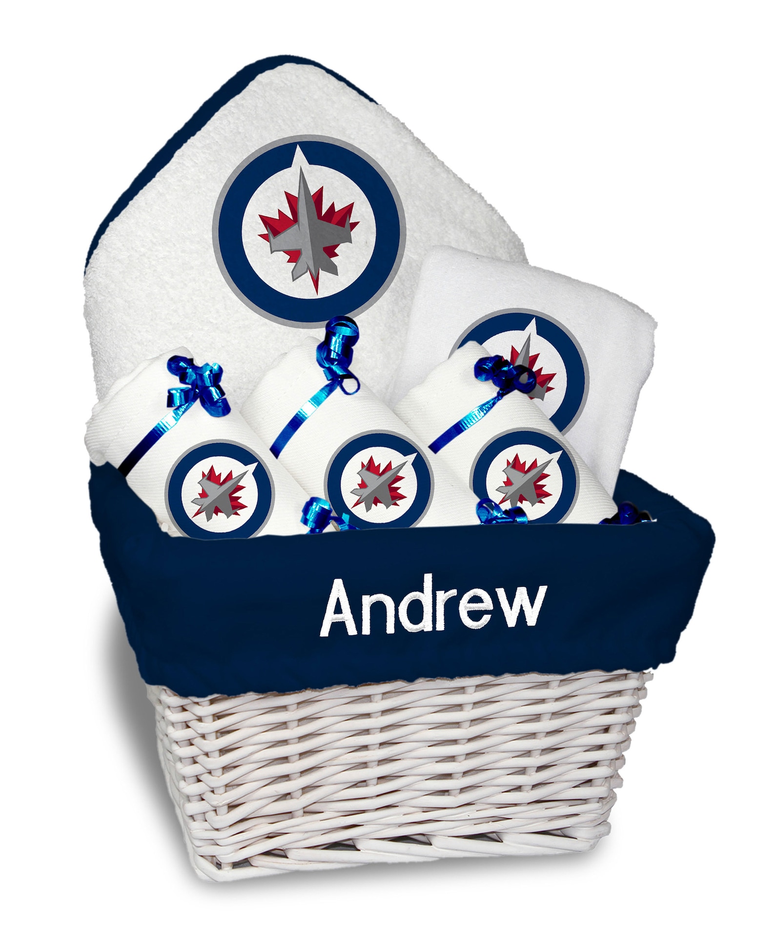Personalized NHL Winnipeg Jets Baby Gift Basket Bibs Burp Etsy