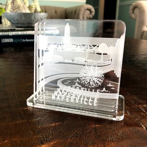Naperville Acrylic Shadowbox Coasters (set of 4 with stand)