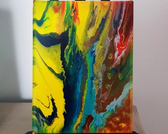 Tableau Abstrait Couleur Vive Etsy