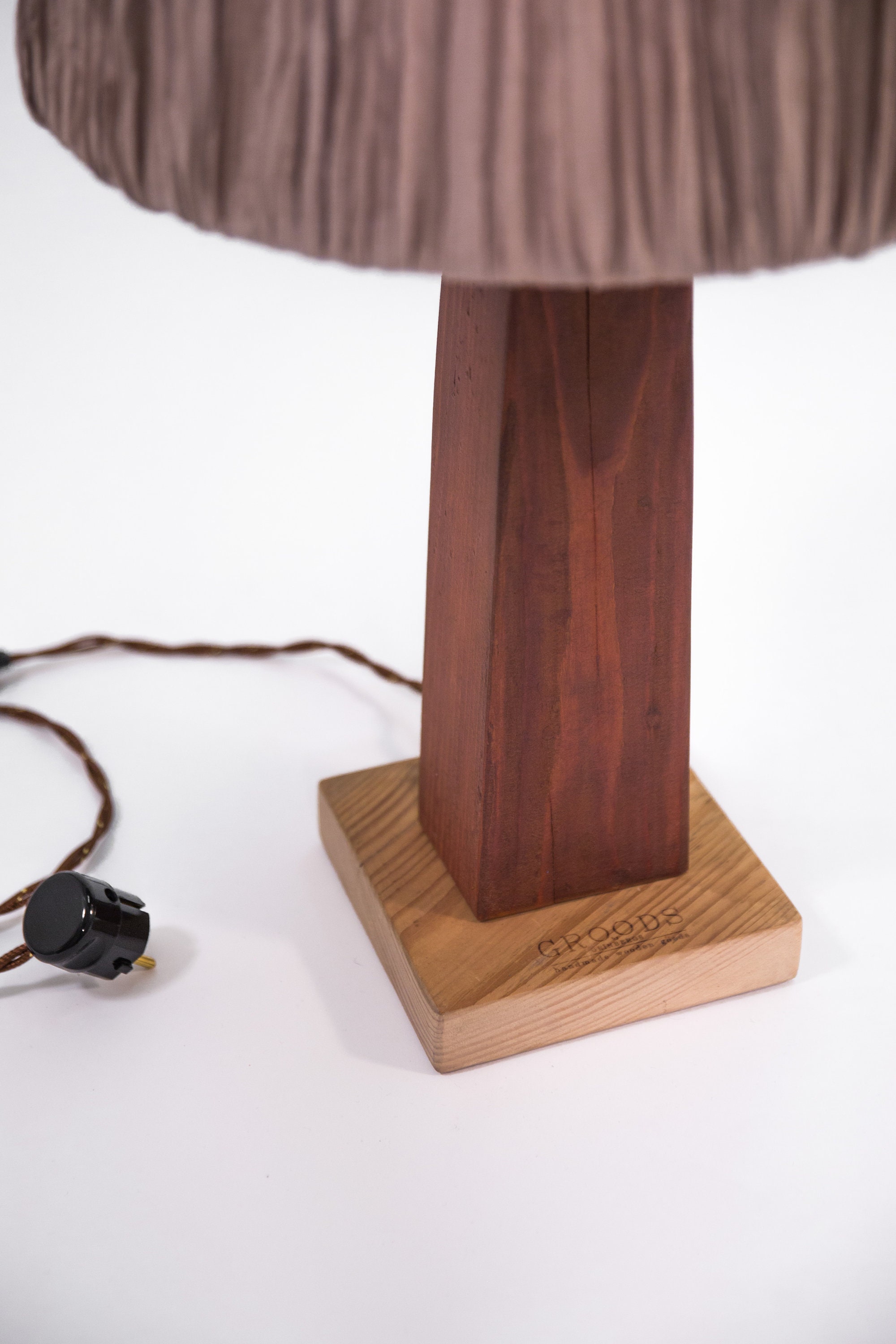 reclaimed wood table lamp
