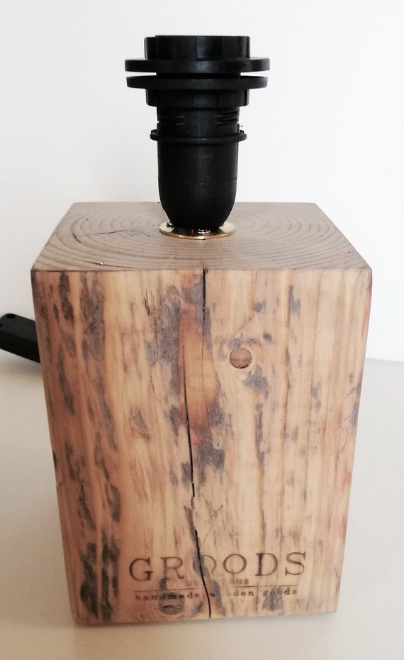 rustic wooden lamp bases
