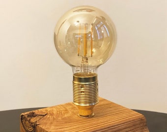 Tischlampe / Tischlampe aus Eichenholz / Tischlampe aus Holz / Dekolampe