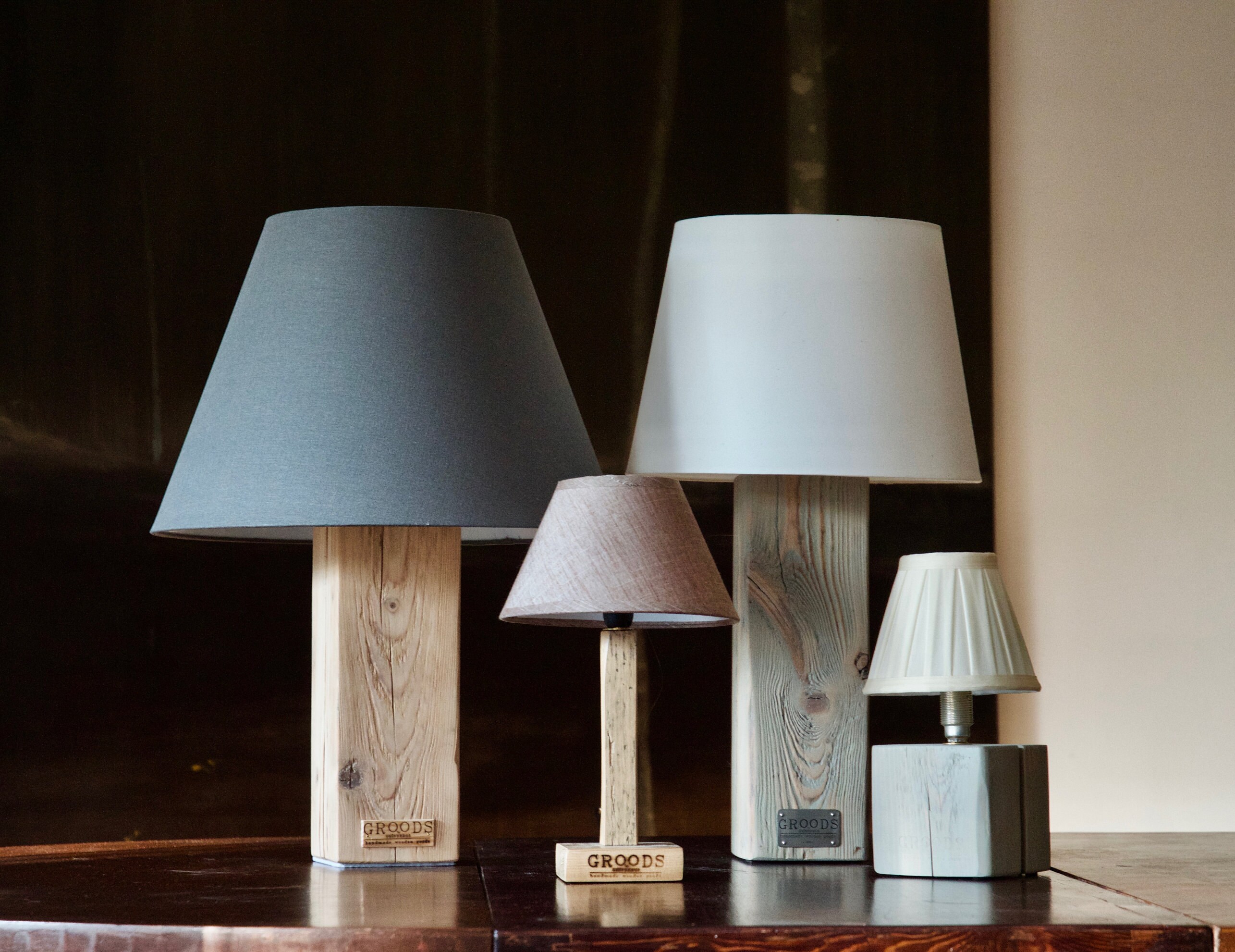 Table Lamp BASE / Reclaimed Wood Block Table Lamp BASE / Wood Etsy India