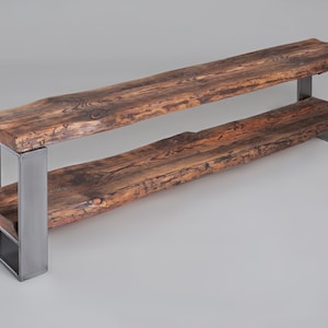 TV stand / Media stand / Antique Wood TV Media console / Reclaimed  wood  TV Console