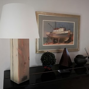 Table lamp BASE / Reclaimed Wood block Table lamp BASE / Wood table lamp BASE