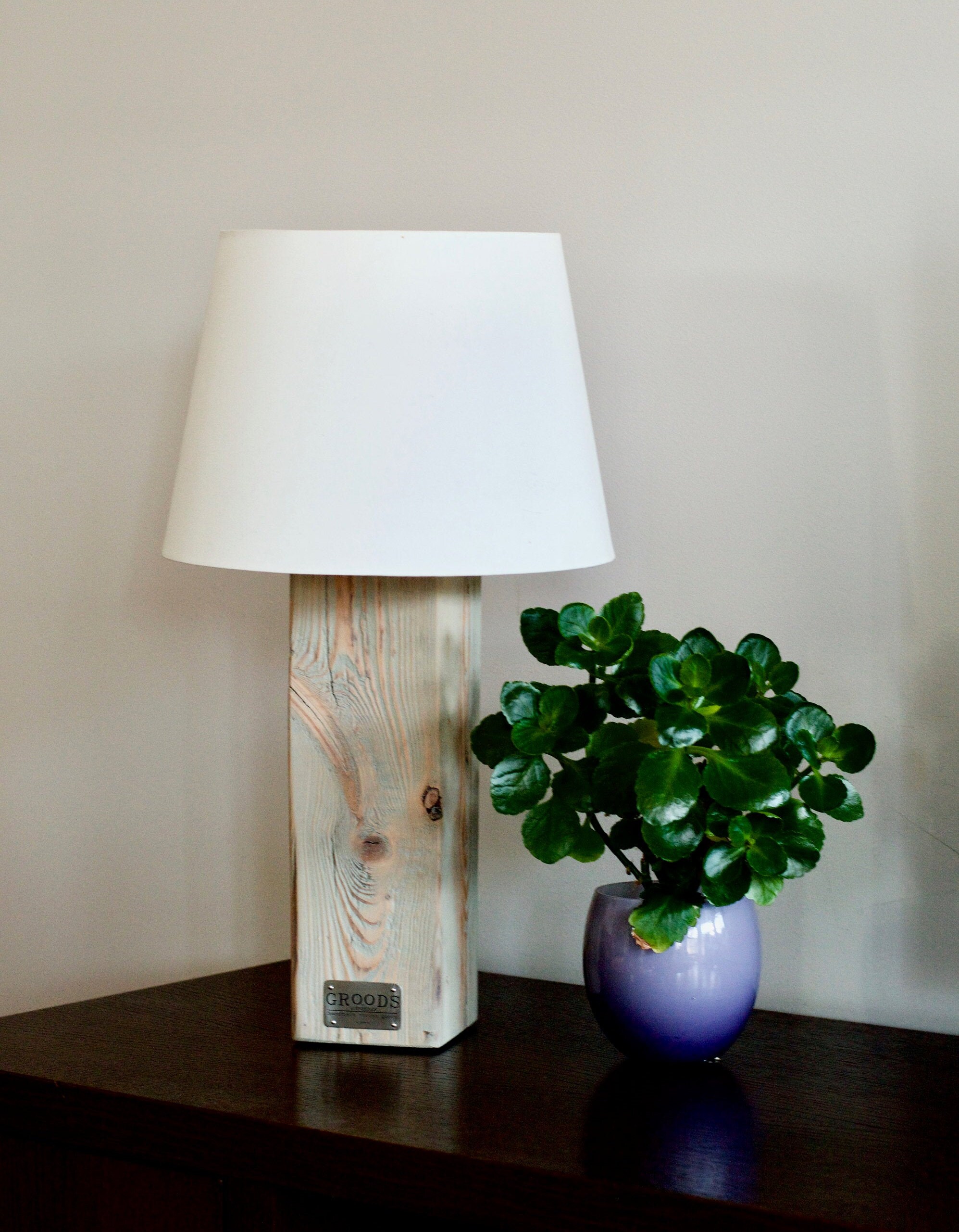 Table Lamp BASE / Reclaimed Wood Block Table Lamp BASE / Wood Etsy India