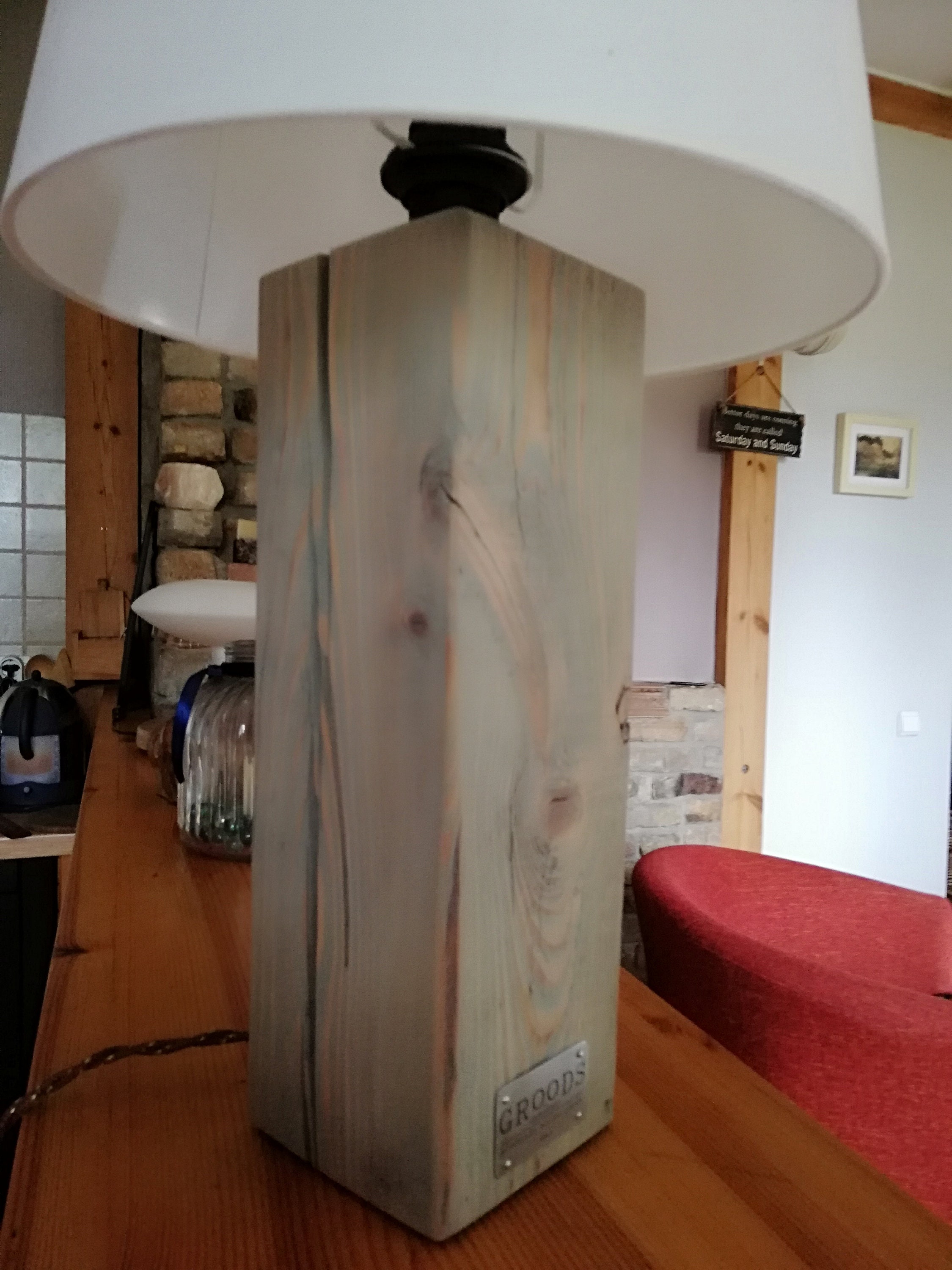 Table Lamp BASE / Reclaimed Wood Block Table Lamp BASE / Wood Etsy India