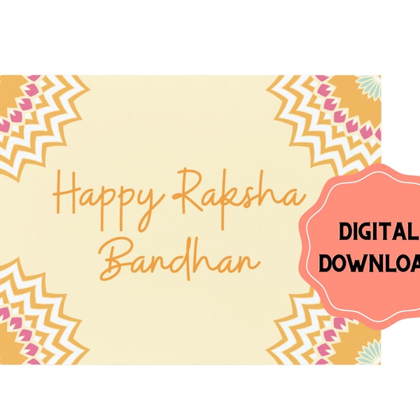 Printable Rakhi Card - Etsy