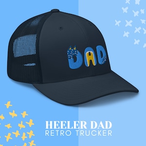 DAD Retro Trucker Cap - Blue Heeler Father’s Day, Blue Heeler Birthday Party, Gift for Dads