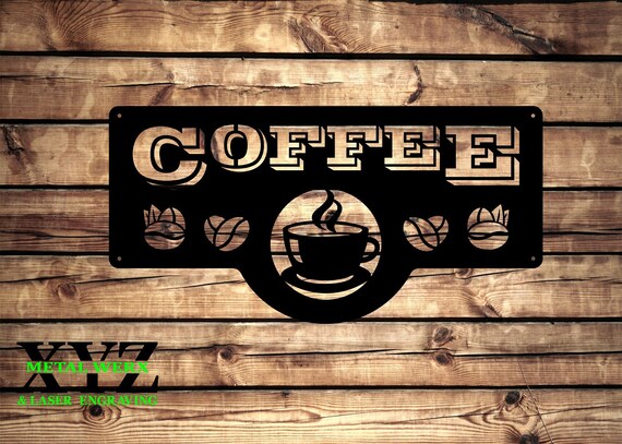 Coffee Coffee Bean Coffee Wall Art Coffee Decor Metal Etsy