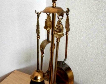 Iron Fireplace Tools Etsy